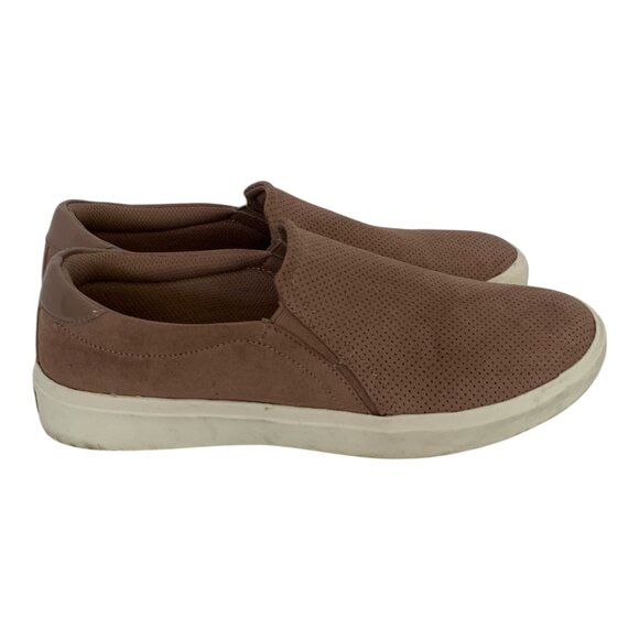 Dr Scholls Shoes Women's 10M Perforated Slip On Loafers Rosy Brown Fabric Low - Picture 3 of 8